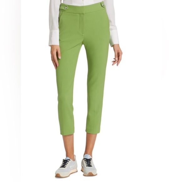 Veronica Beard Gamila Green Cropped Pants